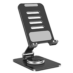 Riffi iLike STM2 Support en métal pour smartphone avec angle parfait réglable et plateforme de rotation à 360° Noir