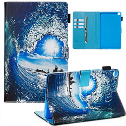 Etui en PU impression vague de mer pour votre Samsung Galaxy Tab A 8.0 LTE (2019) SM-T290/SM-T295