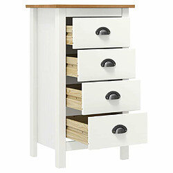 Avis Maison Chic Commode Buffet - Meuble de rangement Hill Blanc 46x35x80 cm Bois de pin solide -GKD23021