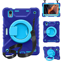 Coque en TPU anti-rayures avec béquille rotative à 360° bleu marine/bleu pour votre iPad mini (2021)