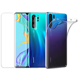 Protection intégrale Verre Trempé incurvé Huawei P30 Pro + Verre Trempé Caméra Arrière+Coque souple silicone transparente-Visiodirect-