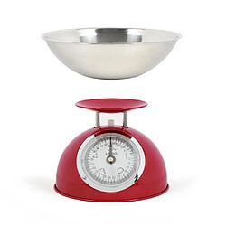 Avis Livoo Balance de cuisine rétro INOX Analogique en Métal Rouge Touche rouge design haute qualité petit prix