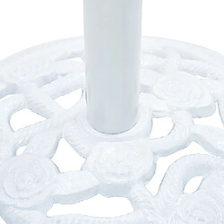 Acheter vidaXL Socle de parasol Blanc 9 kg 40 cm Fonte