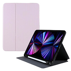 Etui en PU X-LEVEL texture litchi, fonction d'éveil/veille automatique avec porte-stylo rose clair pour votre iPad Pro 11-pouces (2021)/(2020)/(2018)/Air (2020)