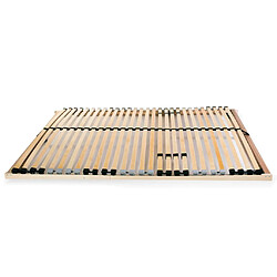 vidaXL Sommier à lattes sans matelas avec 28 lattes 7 zones 100x200 cm