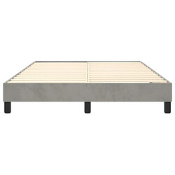 Acheter vidaXL Cadre de lit sans matelas gris clair 140x190 cm velours