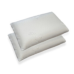 Alter Set Topper et 2 coussins en Memory Foam, revêtement en tissu anti-acariens, hypoallergénique et antibactérien, 100% Made in Italy, cm 160x190h5 pas cher