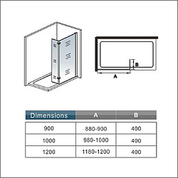 Acheter paroi de douche 90x200cm