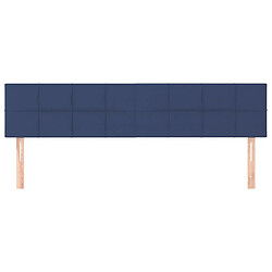 Avis Maison Chic Lot de 2 Têtes de lit design Bleu pour chambre - Décoration de lit 80x5x78/88 cm Tissu -MN64929