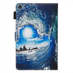 Acheter Etui en PU impression vague de mer pour votre Samsung Galaxy Tab A 8.0 LTE (2019) SM-T290/SM-T295