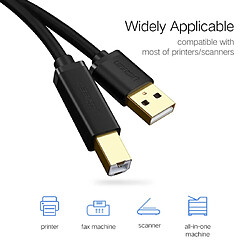 Avis Wewoo Câble or pour d'imprimante plaqué USB 2.0Pour Canon, Epson, HP, Longueur de câble: 1,5 m de données