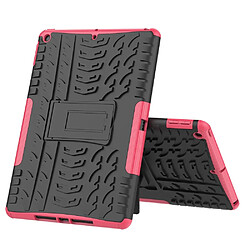 Coque en TPU hybride antidérapant avec béquille rose pour votre Apple iPad 10.2 (2019)