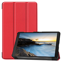 Etui en PU avec socle tripliure rouge pour votre Samsung Galaxy Tab A 8 (2019) SM-T290 T295