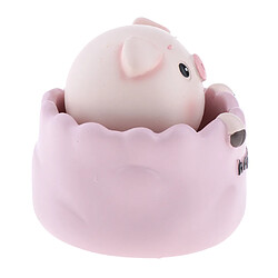 Belle Résine Cochon Secouant Tête Enfants Jouet Home Office Voiture Décor Rose