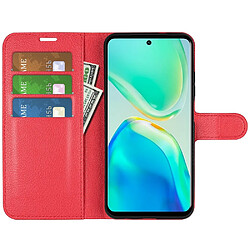 Etui en PU texture litchi, fermoir magnétique avec support pour votre Vivo S15 Pro 5G/V25 Pro 5G - rouge