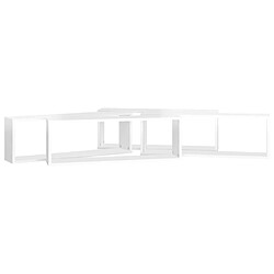 Acheter vidaXL Étagère cube murale 4 pcs Blanc brillant 80x15x26,5 cm