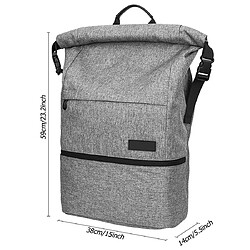 Wewoo Sac à dos à en polyester imperméable pour ordinateur portable avec interface USB Capacité 35 L gris clair