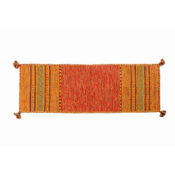 Alter Tapis moderne Kansas, style kilim, 100% coton, orange, 200x60cm