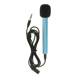 mini microphone micro pour téléphone portable bleu