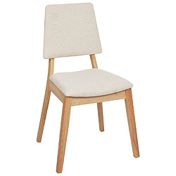 Beliani Bois d'hévéa Chaise de salle à manger Set de 2 Beige clair MERRILL pas cher