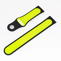 Bracelet en silicone creux bicolore noir/jaune pour votre Samsung Galaxy Watch Active