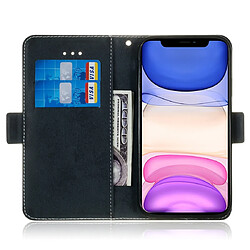 Acheter Wewoo Coque Pour iPhone 11 Retro Etui à rabat en cuir avec fente carte et support Noir