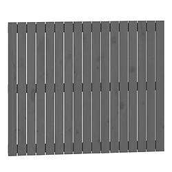 vidaXL Tête de lit murale Gris 108x3x90 cm Bois massif de pin