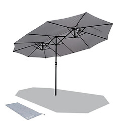 Vounot Parasol Jardin Double Aluminium 270 x 460 cm