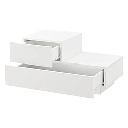 Avis Helloshop26 Table de nuit élégante meuble de rangement polyvalent commode stylé petit tiroir côté gauche capacité de charge tiroir 8 kg panneau de particules mélaminé 38 x 70 x 35 cm blanc mat 03_0006252