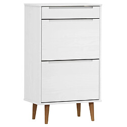 vidaXL Armoire à chaussures MOLDE Blanc 59,5x35x103 cm Bois de pin