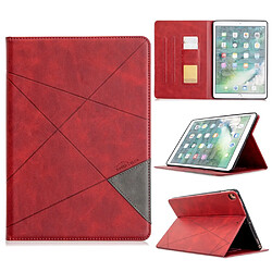 Etui en PU motif géométrique avec support rouge pour votre Apple iPad 10.2 (2019)/Air 10.5 pouces (2019)/Pro 10.5 pouces (2017)