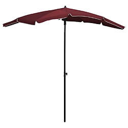 Maison Chic Parasol Jardin | Parasol de jardin avec mat 200x130 cm Rouge bordeaux - GKD76633