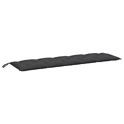 vidaXL Coussin de banc de jardin anthracite mélangé 180x50x7 cm tissu