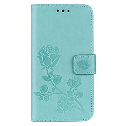 Wewoo Housse Étui vert pour Samsung Galaxy J3 2017 / J330 version européenne Roses pressé fleur motif horizontal en cuir flip avec titulaire et fentes cartes porte-monnaie