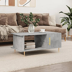 Maison Chic Table basse,Table Console Table d'appoint, Table pour salon gris béton 90x50x40 cm bois d'ingénierie -MN95748