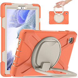 Coque en TPU + Silicone hybride avec béquille rotative à 360° Corail vivant pour votre Samsung Galaxy Tab A7 Lite 8.7 pouces