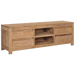 Maison Chic Meuble TV scandinave - Banc TV pour salon 115x30x40 cm Bois de teck massif -MN12168