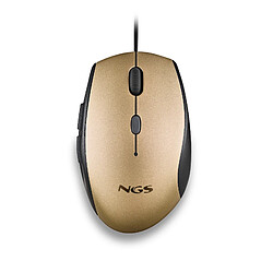 Acheter NGS MOTH GOLD: Souris ergonomique avec boutons silencieux. Droiters. DPI: 800/1200/1600. Dorée.