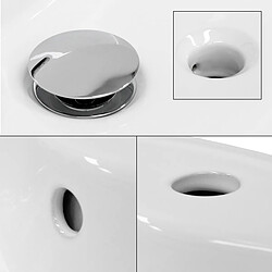 Avis Ecd Germany Lavabo 455x185 mm en céramique, y compris kit de vidange avec trop-plein