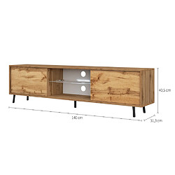 Acheter Selsey Meuble tv - LEFYR - 140 cm - chêne wotan - éclairage LED