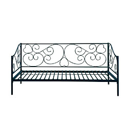 Vente-Unique Lit banquette VIVIAN - 90 x 200 cm - Métal - Noir pas cher