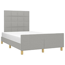 Avis Maison Chic Lit adulte - Cadre Structure de lit avec tête de lit Contemporain Gris clair 120x200 cm Tissu -MN36519