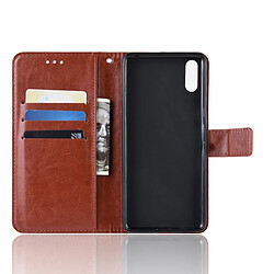 Acheter Wewoo Housse Coque en cuir à rabat horizontal Retro Crazy Horse Texture pour Sony Xperia L3avec support et logements cartesainsi que portefeuille et lanière Marron