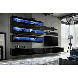 Paris Prix Meuble TV Mural Design Fly X 320cm Noir