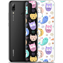 Caseink Coque arrière Pour Huawei P Smart 2019 (6.21 ) Crystal Gel HD [ Nouvelle Collection - Souple - Antichoc - Imprimé en France] Chat Hibou