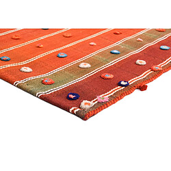 Vidal Tapis de laine 187x156 orange Jajim