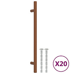 vidaXL Poignées d'armoire 20 pcs bronze 192 mm acier inoxydable