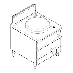 Marmite à cuve gaz - chauffe indirecte - 100 litres - Tecnoinox