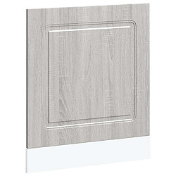 vidaXL Panneau de lave-vaisselle Kalmar sonoma gris 60x1,5x67 cm