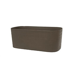 No Name Jardiniere XL a réserve d'eau - GARDEN ID Respect - Taupe 80 x 38 cm - 100% déchets ménagers - 100% recyclable - Surface structurée.